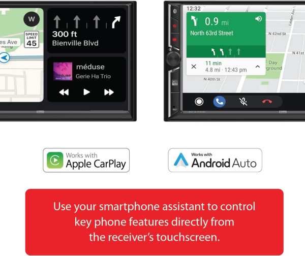 Shop Dual DCA73W Car Stereo Apple CarPlay Android Auto-3
