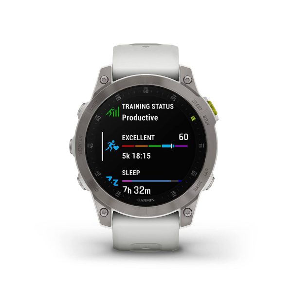 Garmin epix Gen 2 Sapphire GPS Smartwatch White Titanium-1