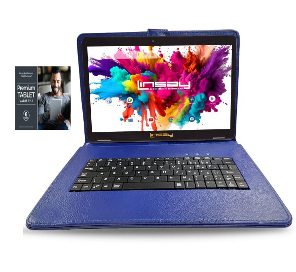LINSAY Android 15 Tablet Octa Core 128GB Storage Keyboard-0