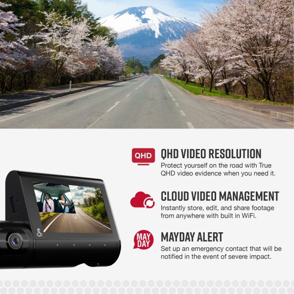 Cobra SC 220C QHD Dual View Dash Cam Apple CarPlay Android-2
