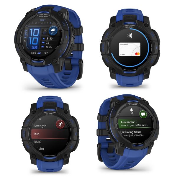 Garmin Instinct 3 45mm AMOLED Black Bolt Blue Smartwatch-2
