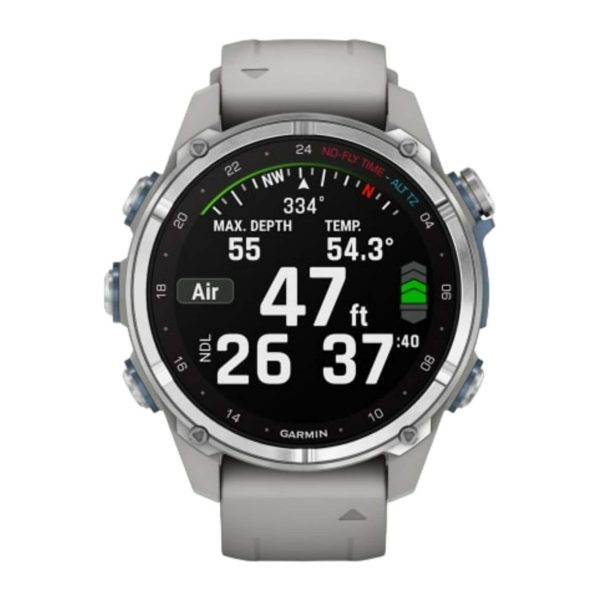 Garmin Descent Mk3 Dive Computer Steel Gray Band Silver-0