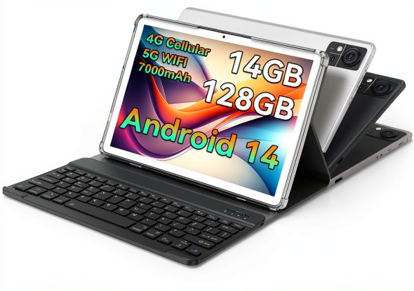 Qukenk Android 14 Tablet 10 Inch 14GB RAM 128GB Storage-0