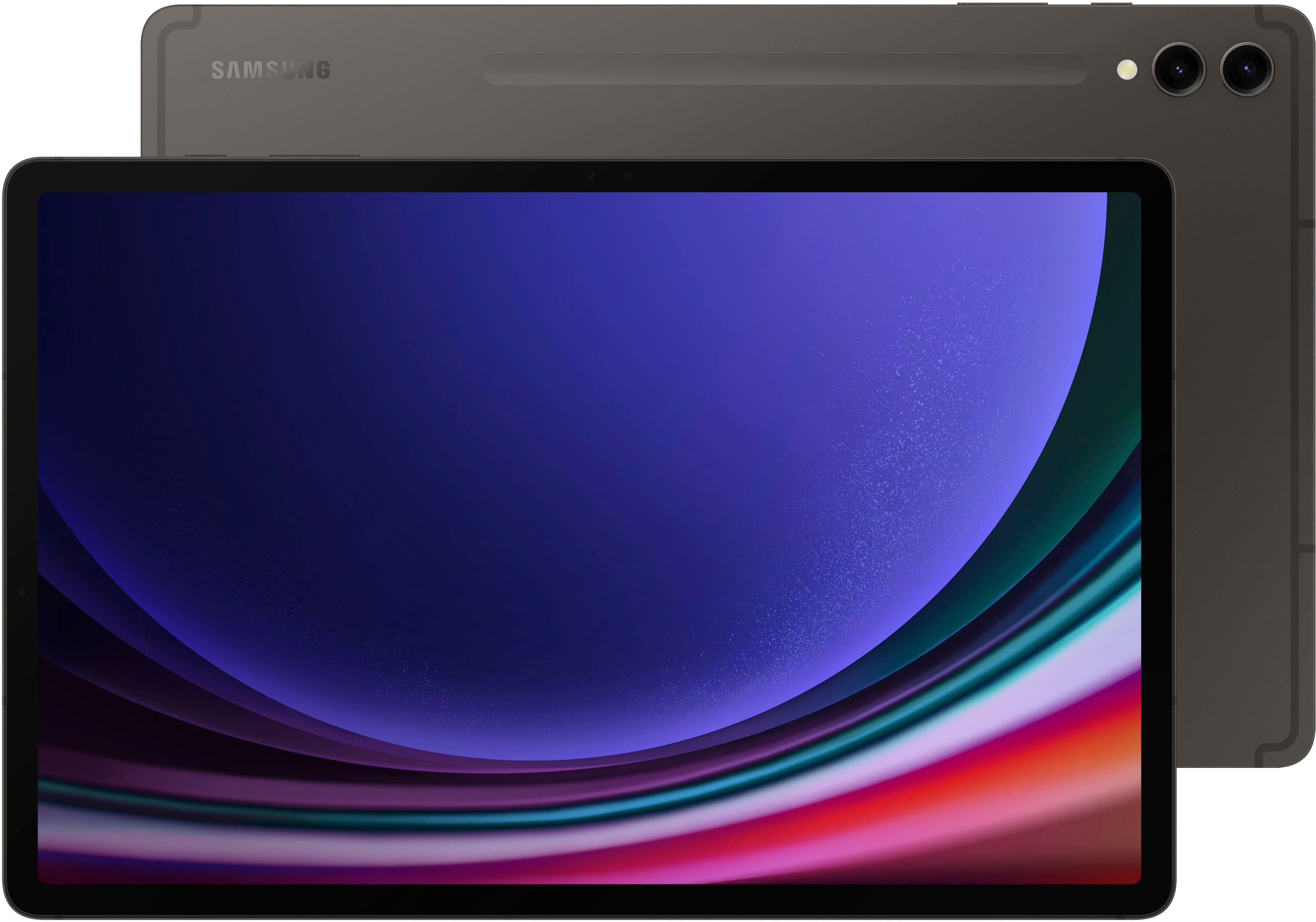 Samsung Galaxy Tab S9+ tablet with S Pen on a desk