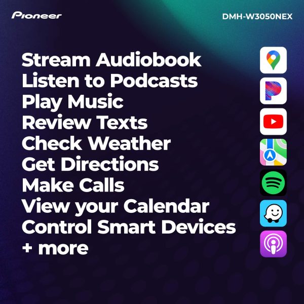 Pioneer Wireless Android Auto Apple CarPlay Bluetooth-5
