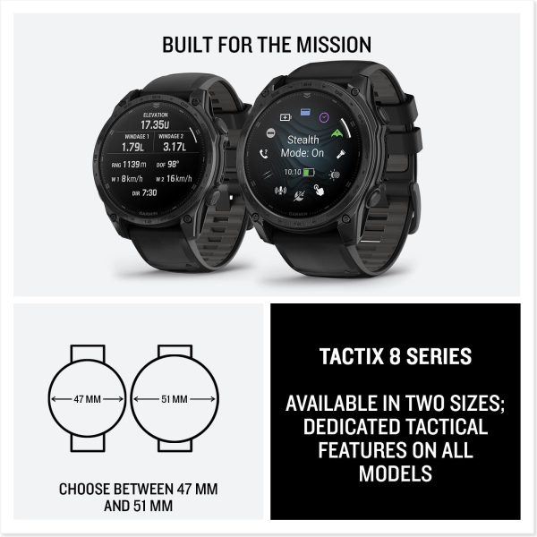 Garmin tactix 8 AMOLED GPS Smartwatch Tactical Features-5
