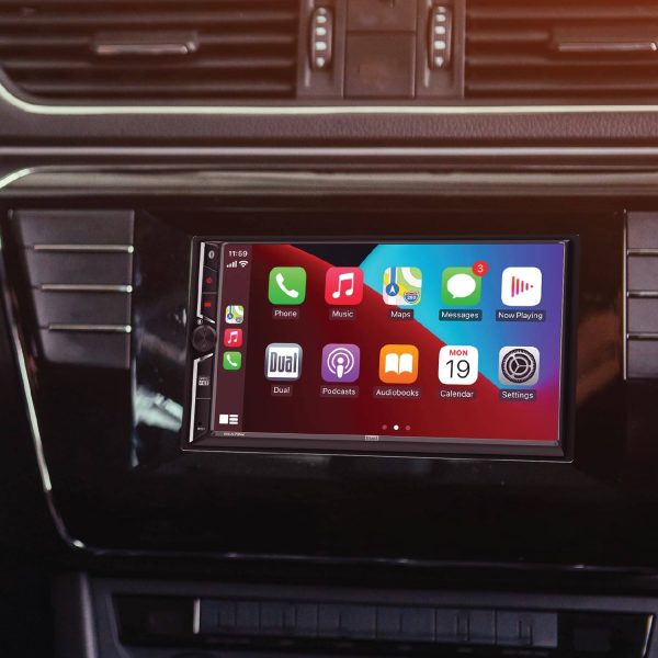Shop Dual DCA73W Car Stereo Apple CarPlay Android Auto-7