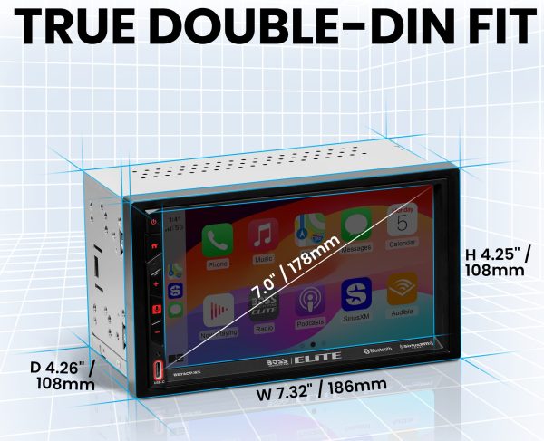 BOSS Elite Double DIN Car Stereo Wireless Apple CarPlay-6