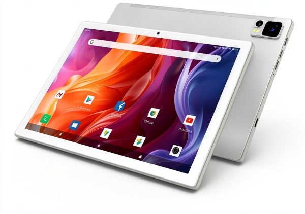 Qukenk 10.1 Inch Android 14 Tablet Octa Core Silver-0