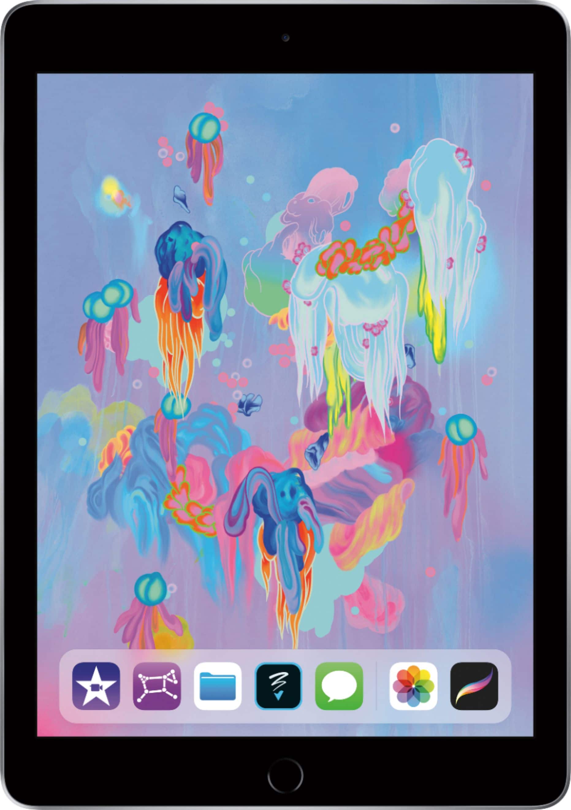 Apple iPad displaying a creative app with Retina screen