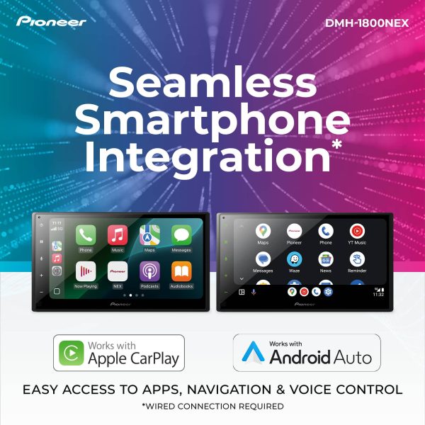 Pioneer CarPlay Android Auto Bluetooth Digital Media-4