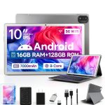ANTEMPER Android Tablet 10.1 Inch 16GB RAM 128GB ROM Silver-0