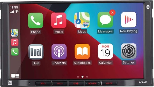 Dual Car Stereo Double DIN Touchscreen CarPlay Android Auto-0