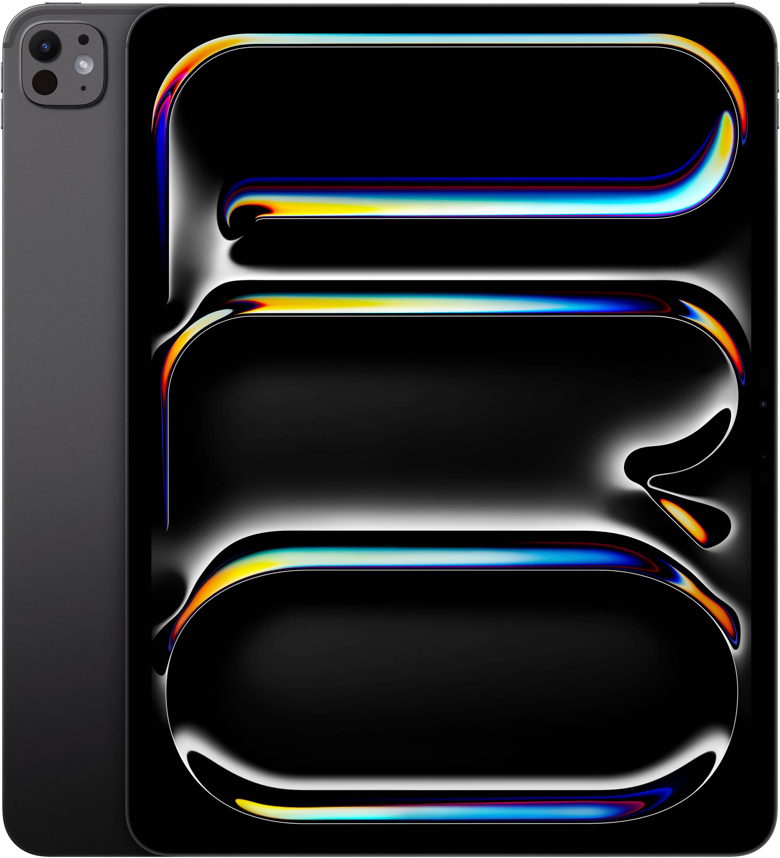 Apple iPad Pro 13-inch displaying vibrant graphics on OLED screen