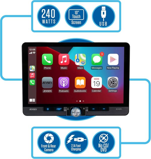 Jensen 10.1 Wireless CarPlay Android Auto Digital Media-2