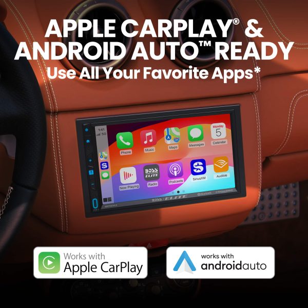 BOSS Elite Double DIN Car Stereo Apple CarPlay Android Auto-1