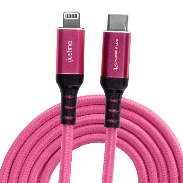 KONDOR BLUE Pink Lightning Cable Fast Charging Durable-0