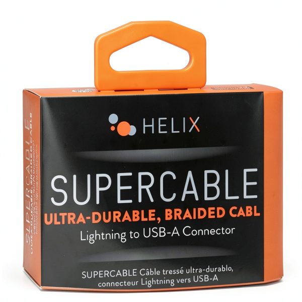 HELIX Lightning USB Paracord Cable Orange Black 3.2 ft-4