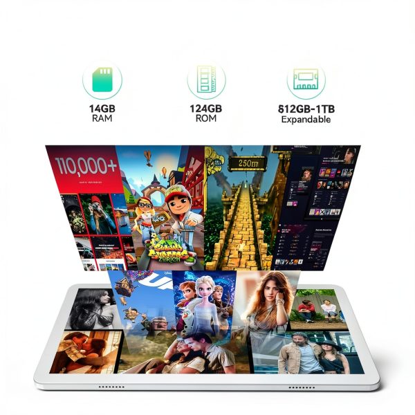 Qukenk Android 14 Tablet 10 Inch 14GB RAM 128GB Storage-4