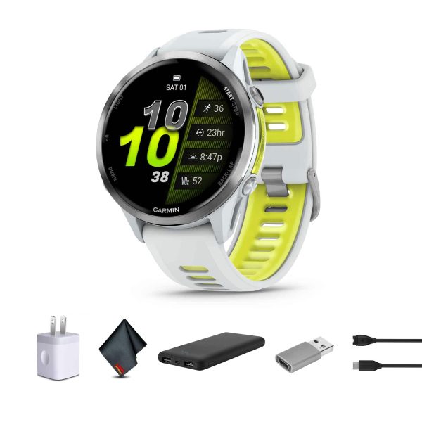 Garmin Forerunner 970 GPS Smartwatch Running Bundle Yellow-0