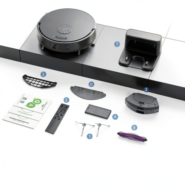 Teendow Robot Vacuum Mop 8000Pa Suction App Control-8
