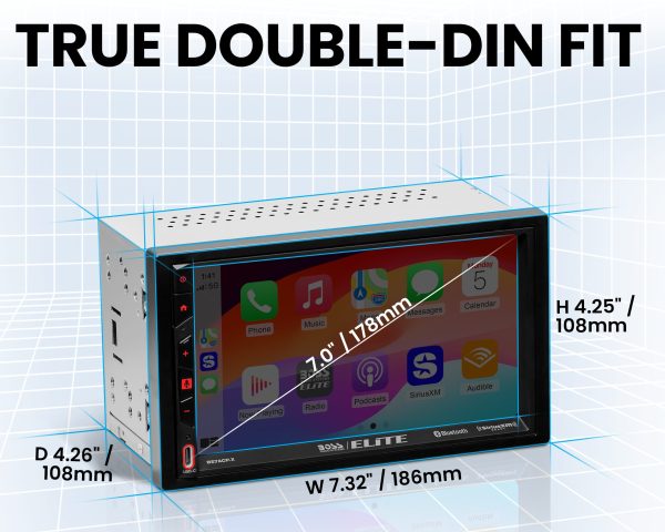 BOSS Elite Double DIN Car Stereo Apple CarPlay Android Auto-5