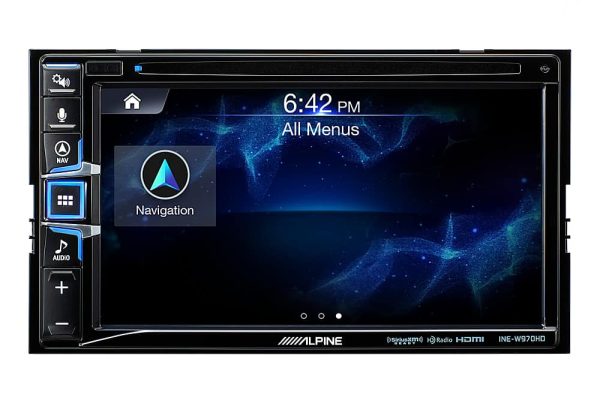 Alpine Android Auto CarPlay In Dash CD DVD Receiver Black-5