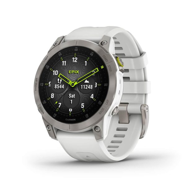 Garmin epix Gen 2 Sapphire GPS Smartwatch White Titanium-0