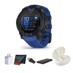 Garmin Instinct 3 45mm AMOLED Black Bolt Blue Smartwatch-0