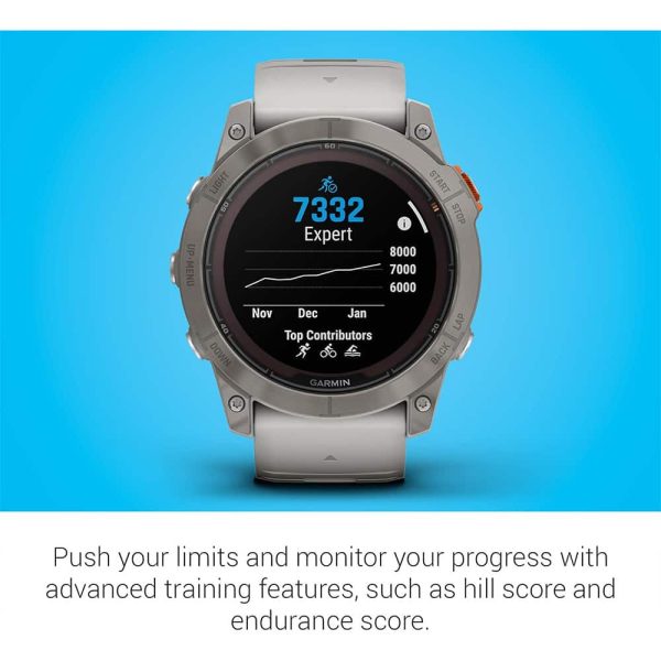 Garmin Fenix 7X Pro Solar Sapphire Titanium Gray Orange-5
