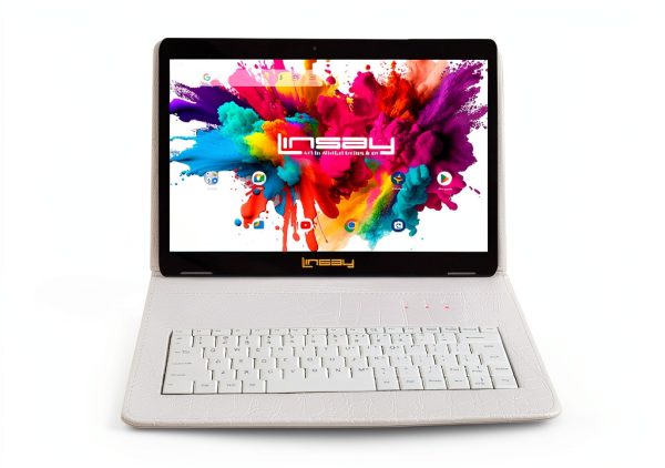 LINSAY 10.1 Inch Android 15 Tablet 128GB Octa Core Keyboard-0