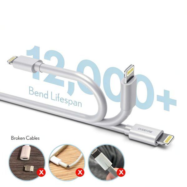 Overtime MFI Certified Lightning Cable Durable 6ft Charging-3