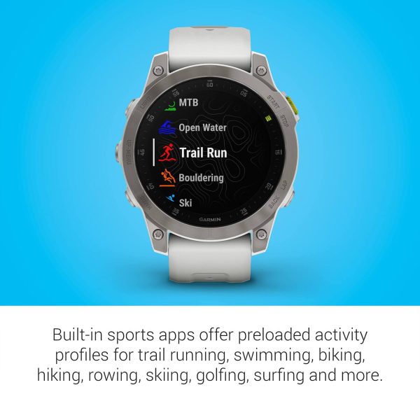 Garmin epix Gen 2 Sapphire GPS Smartwatch White Titanium-3