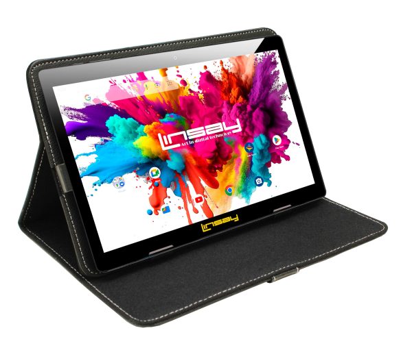 LINSAY 10.1 Inch Android 15 Tablet Octa Core 128GB Black-1
