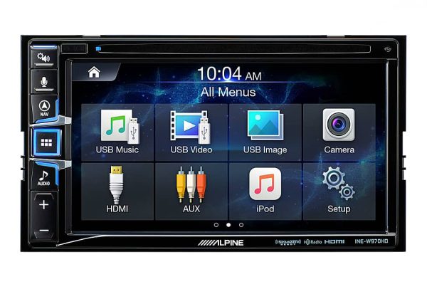 Alpine Android Auto CarPlay In Dash CD DVD Receiver Black-4