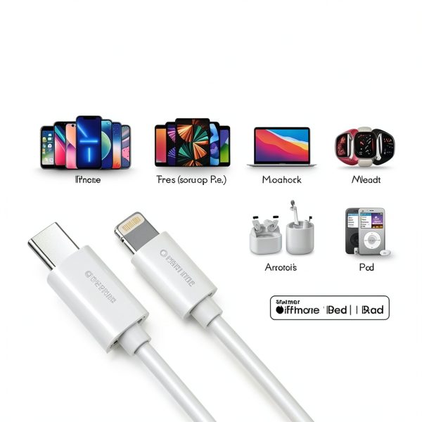 Overtimes Apple MFI USB C to Lightning Cable Durable Fast-2