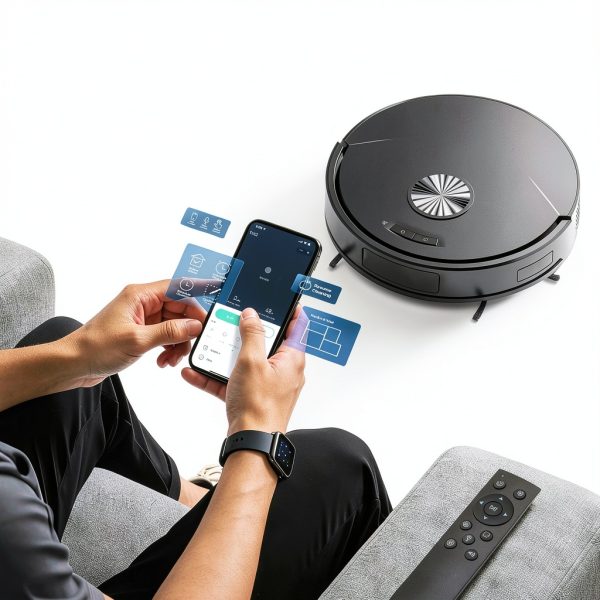 Teendow Robot Vacuum Mop 8000Pa Suction App Control-2