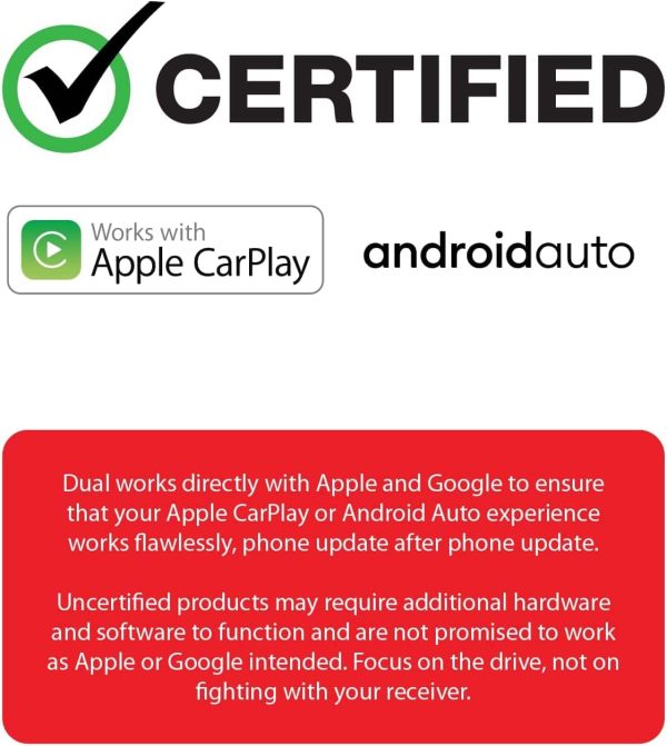 Shop Dual DCA73W Car Stereo Apple CarPlay Android Auto-1