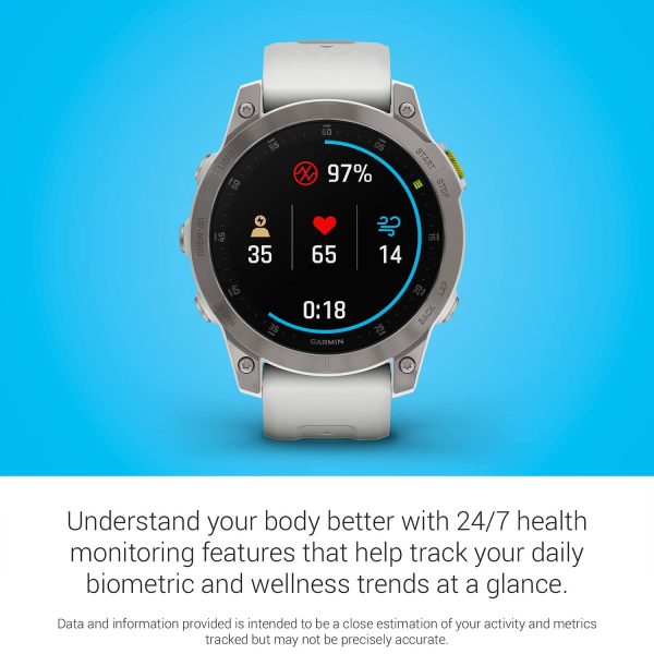 Garmin epix Gen 2 Sapphire GPS Smartwatch White Titanium-4